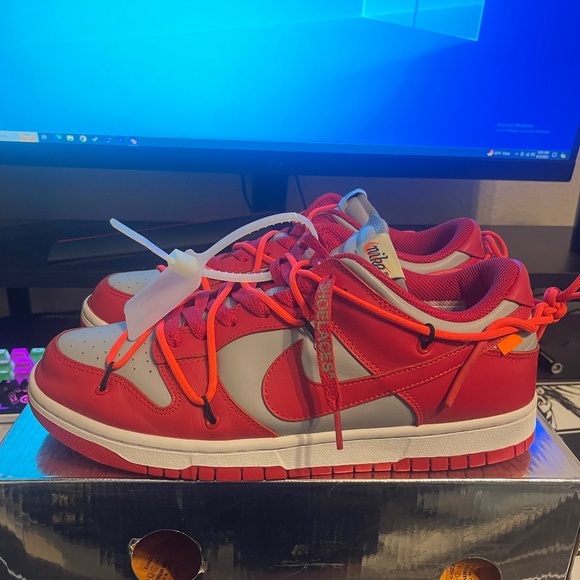 Off-white Nike dunk low University red
